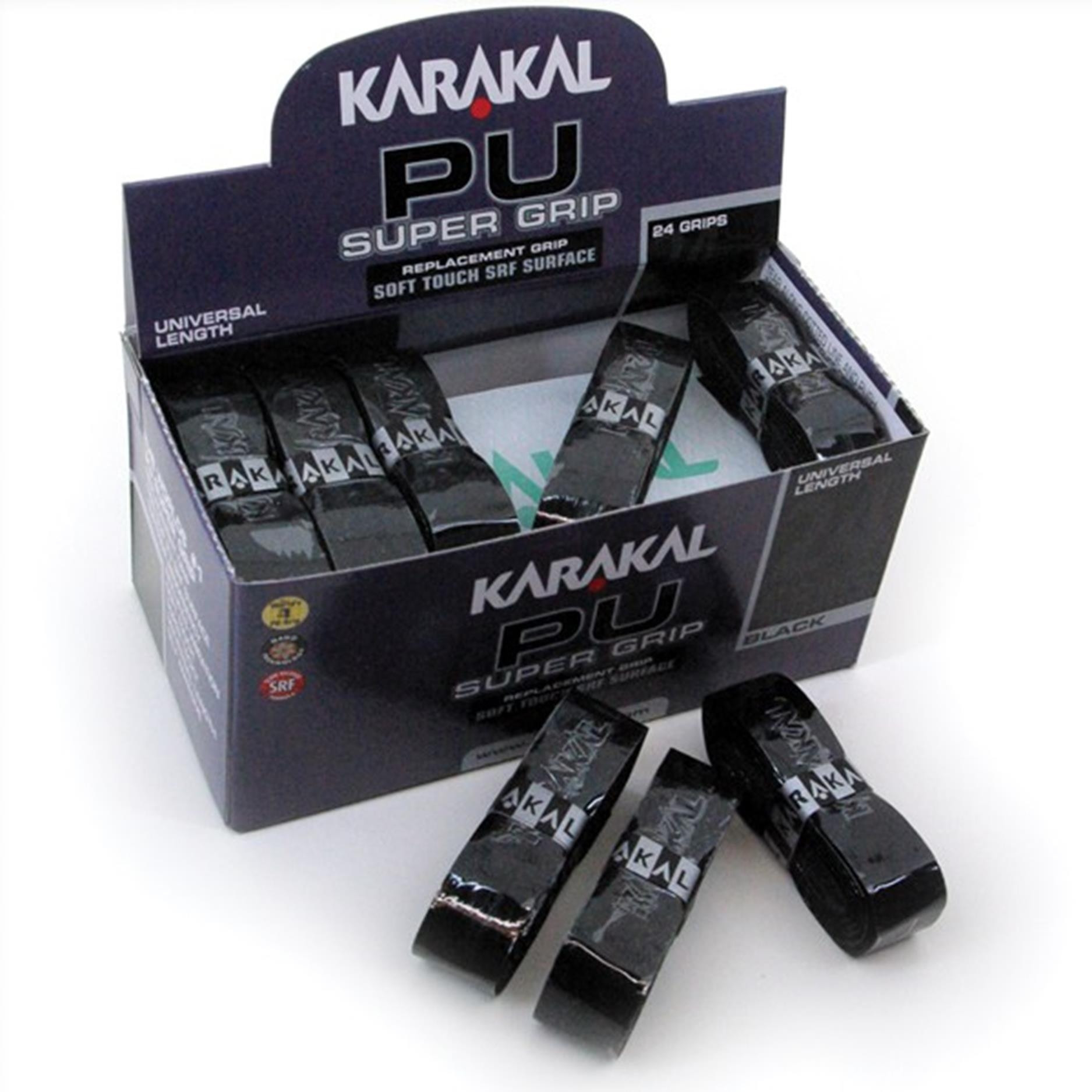 KARAKAL PU SUPER RACKET GRIP ASSORTED COLOURS 24 GRIP BOX 
