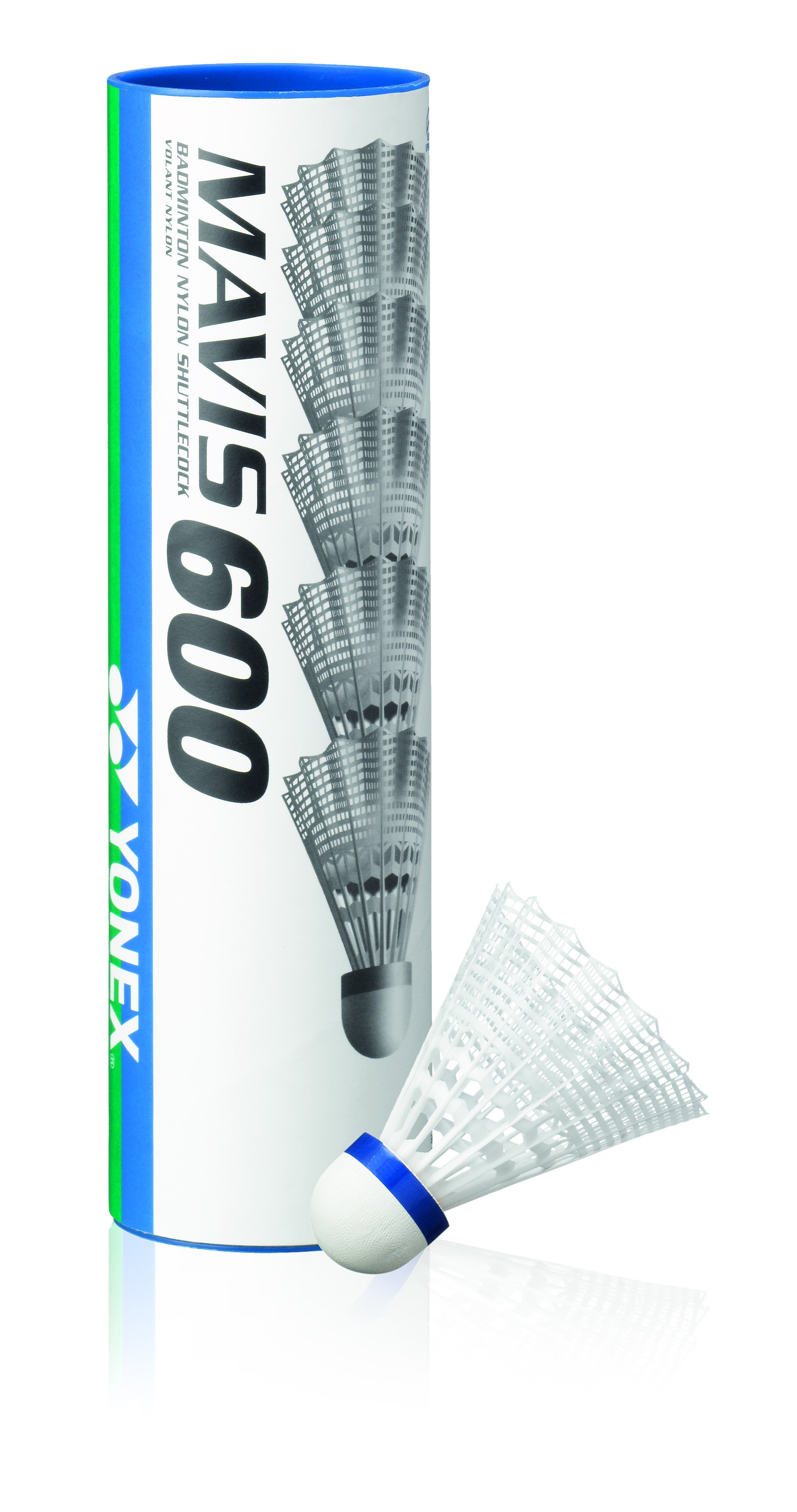 tube de 6 YONEX Mavis 600 Badminton Volants Navettes Blanc 